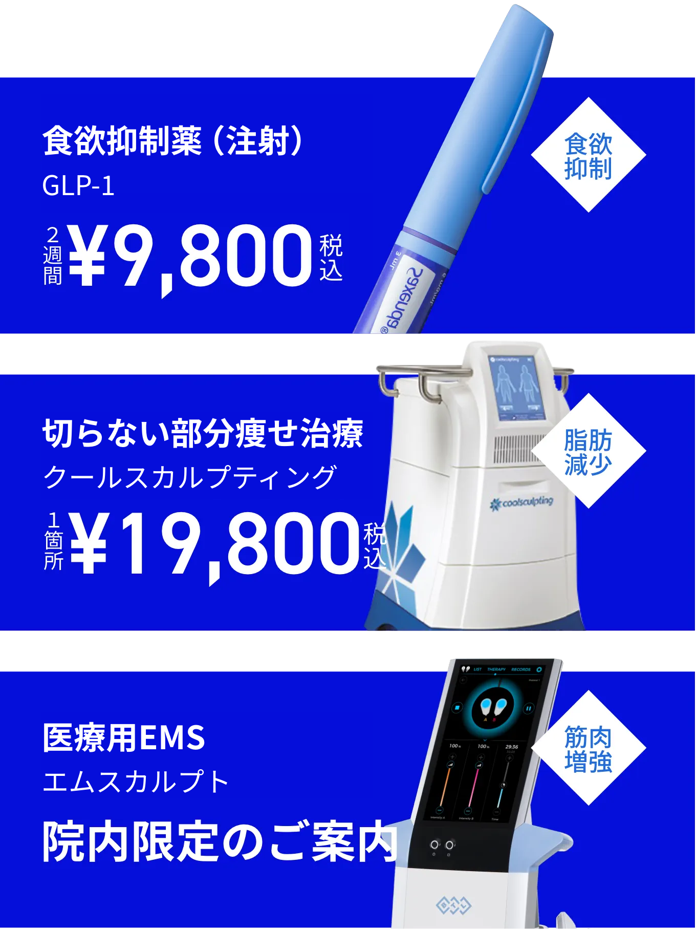 3種類のトライアルコース