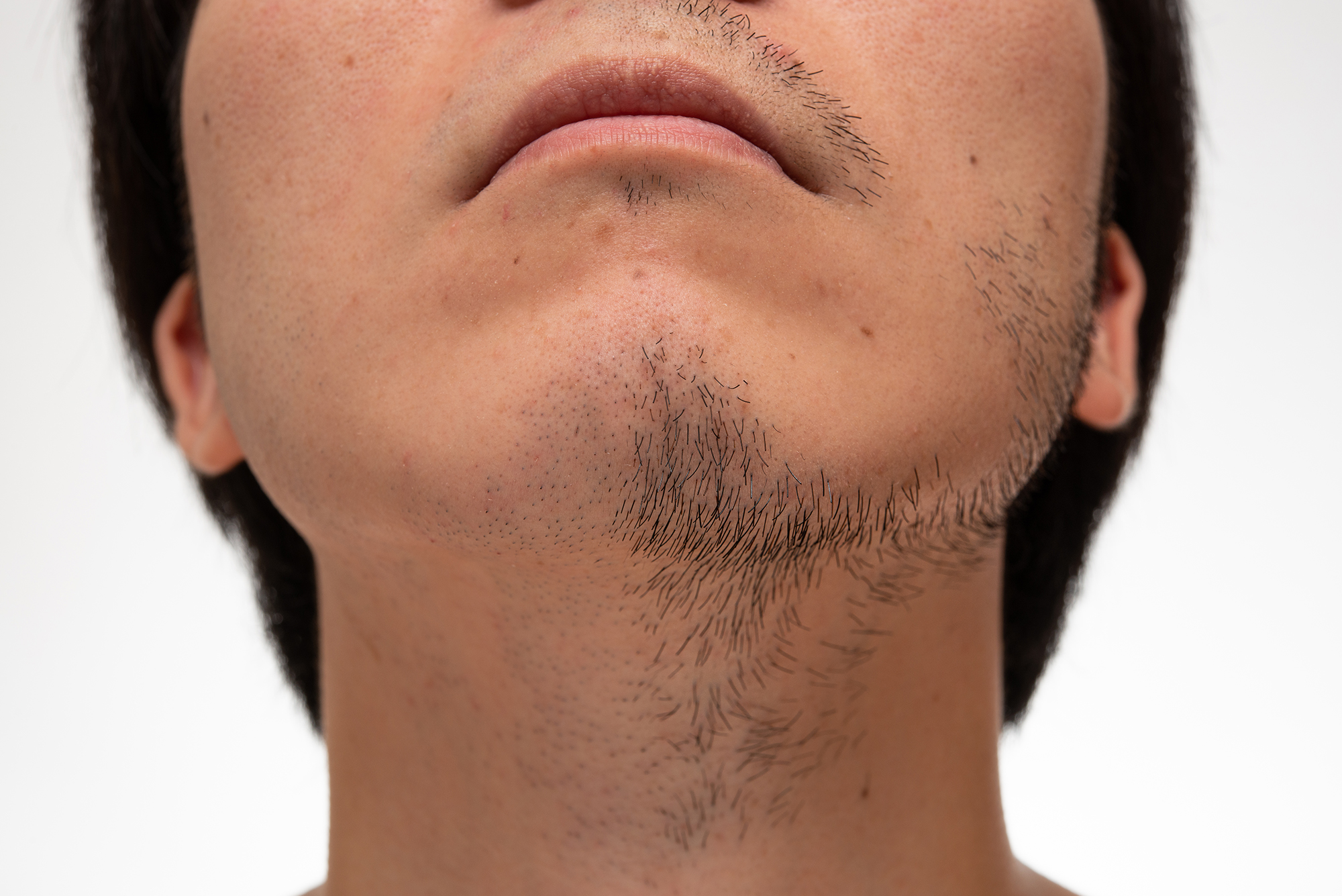 Image,Of,A,Half-shaven,Face.