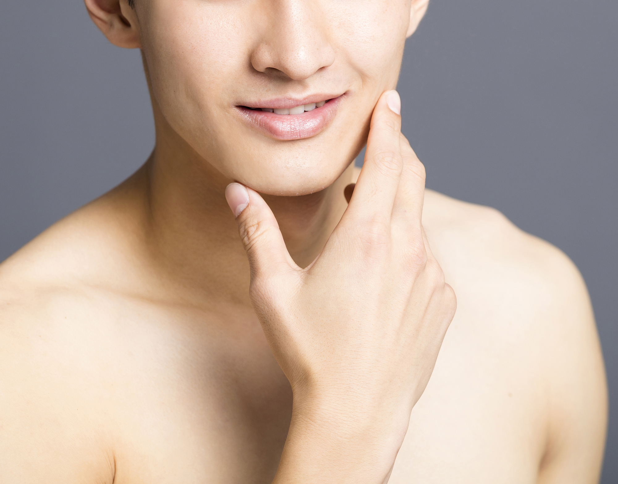 closeup Handsome young men face