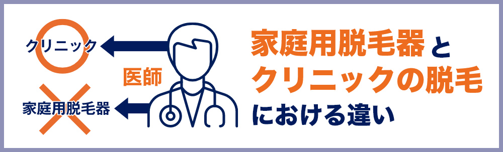 家庭用脱毛器とクリニックの脱毛における違い