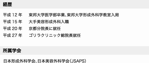 総院長の経歴